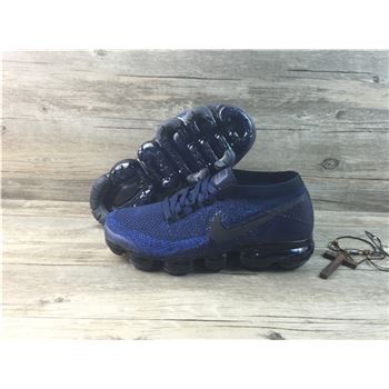 Nike flyknit Air VaporMax 2018 Men's Running Shoes Dark blue Black